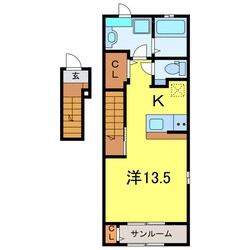 サンフィールドの物件間取画像